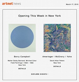 News: Berry Campbell featured on Artnet, March 17, 2015