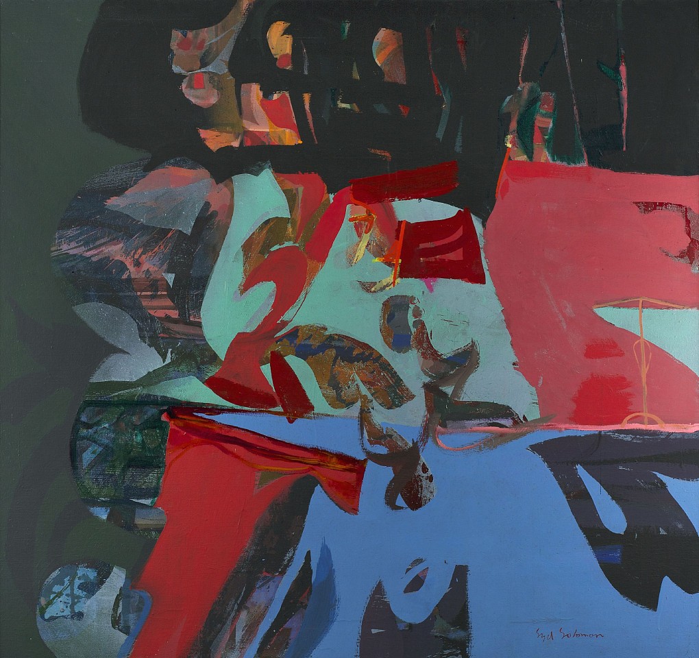 Syd Solomon, Runoff | SOLD, 1979
Acrylic and aerosol enamel on canvas, 60 x 64 in. (152.4 x 162.6 cm)
© Estate of Syd Solomon

SOL-00072