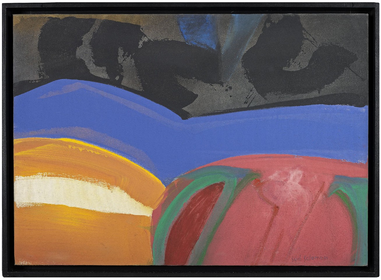 Syd Solomon, Daydrift, 1987
Acrylic and aerosol enamel on canvas, 24 x 34 in. (61 x 86.4 cm)
© Estate of Syd Solomon
SOL-00022