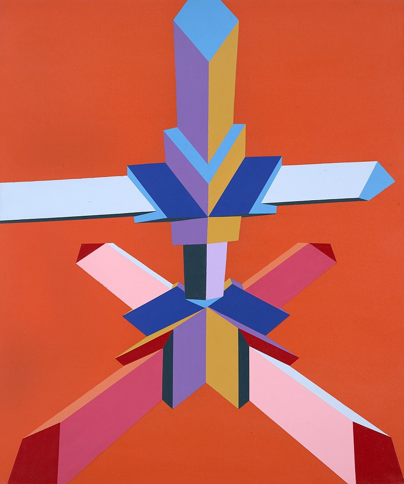 Miriam Schapiro, Computer Series, 1970
Acrylic on canvas, 59 1/4 x 50 in. (150.5 x 127 cm)
SCHA-00001