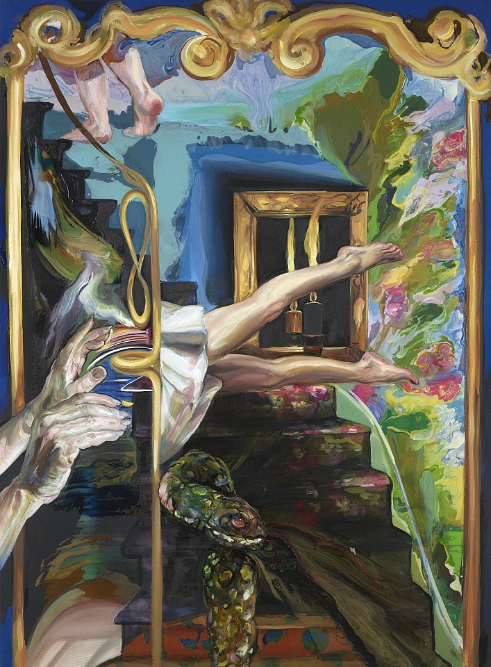 Natalie Frank, Up the Stairs, 2022
Acrylic, oil and gouache on canvas, 96 x 72 in. (243.8 x 182.9 cm)
FRANK-00001