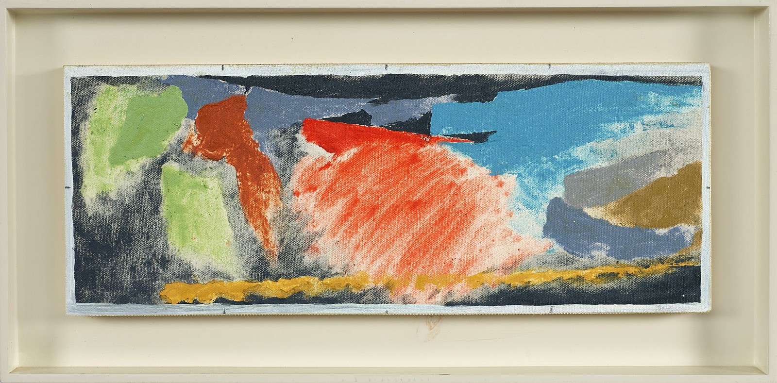 Friedel Dzubas, Hot Pursuit, 1981
Acrylic on canvas, 6 x 15 in. (15.2 x 38.1 cm)
DZU-00019
