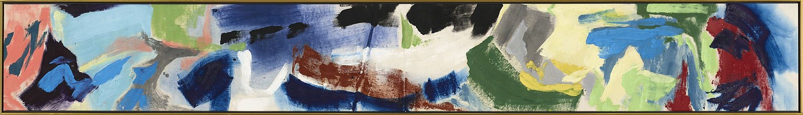 Friedel Dzubas, Easy Jump, 1988
Acrylic on canvas, 14 x 105 1/4 in. (35.6 x 267.3 cm)
DZU-00017