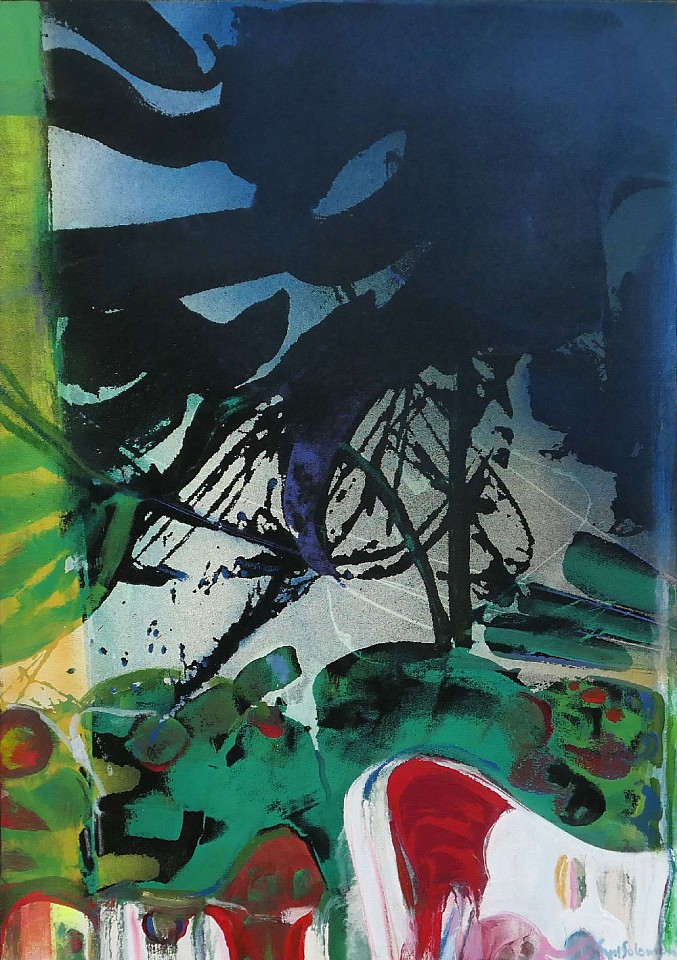 Syd Solomon, Atmos Flurry | SOLD, 1988
Acrylic and aerosol enamel on canvas, 34 x 24 in. (86.4 x 61 cm)
© Estate of Syd Solomon
SOL-00164