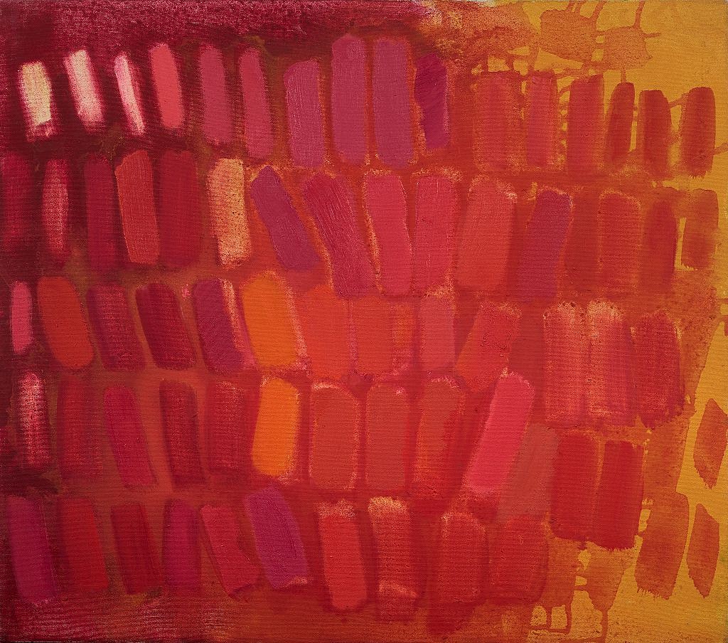 Yvonne Thomas, Variations | SOLD, 1963
Oil on canvas, 21 1/2 x 24 3/8 in. (54.6 x 61.9 cm)
THO-00073