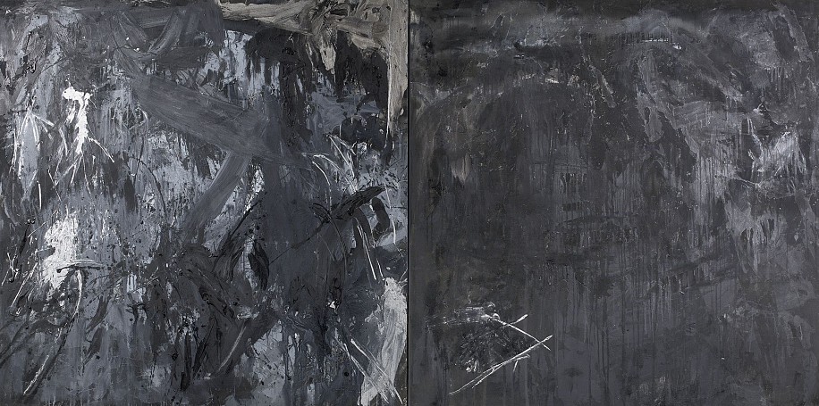 Ann Purcell, Kali Poem #46 and #47 (Vanishing Time), 1989
Acrylic on canvas, 71 1/2 x 143 in. (181.6 x 363.2 cm)
Diptych
PUR-00133