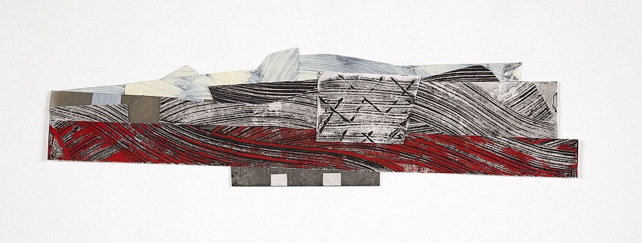 Nanette Carter, Cantilevered #45 (Teetering), 2019
Oil on Mylar, 6 x 22 3/4 in. (15.2 x 57.8 cm)
CAR-00020