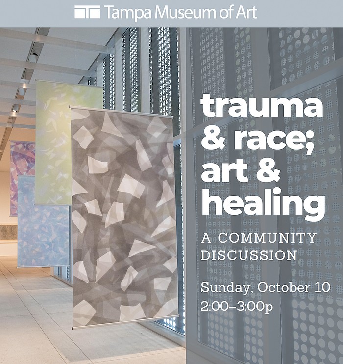 Tampa Museum of Art | Trauma & Race; Art & Healing: Dr. Brittany Peters, A Community Discussion- Mike Solomon, and Kirk Ke Wang facilitated  discussion  featuring  the  artists  Mike  Solomon  and  Kirk  Ke  Wang,  Dr.  Brittany  Peters, Clinical Director