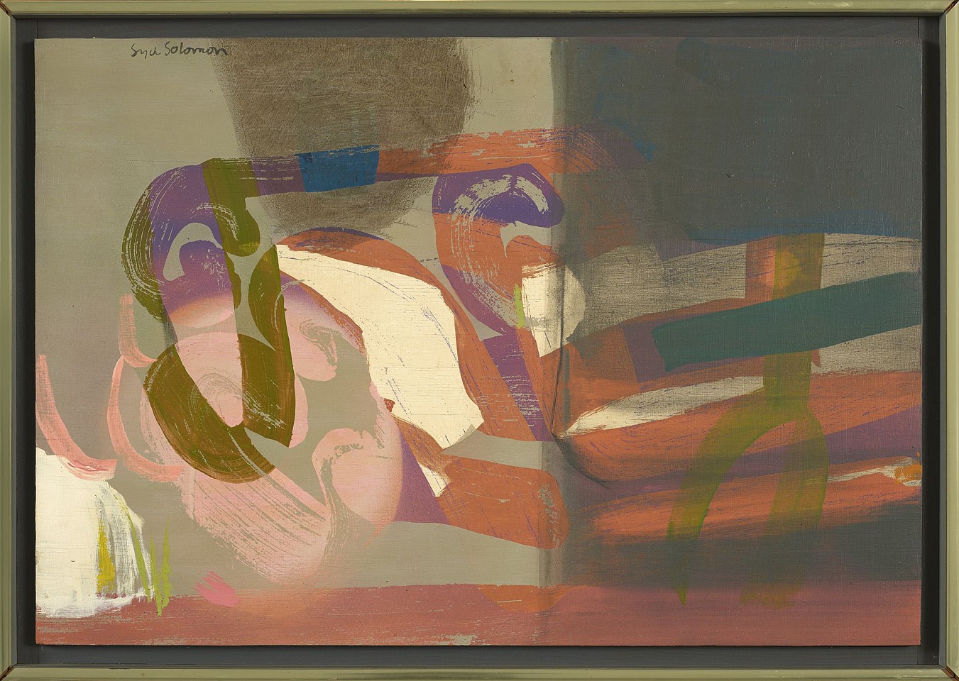 Syd Solomon, Juneday Strata, 1969
Acrylic on panel, 22 x 32 in. (55.9 x 81.3 cm)
SOL-00217