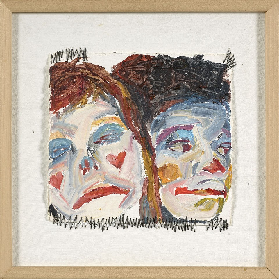 Beverly McIver, White Face 2 Clowns, 1996
Mixed media and oil on canvas, 16 x 16 in. (40.6 x 40.6 cm)
MCI-00040