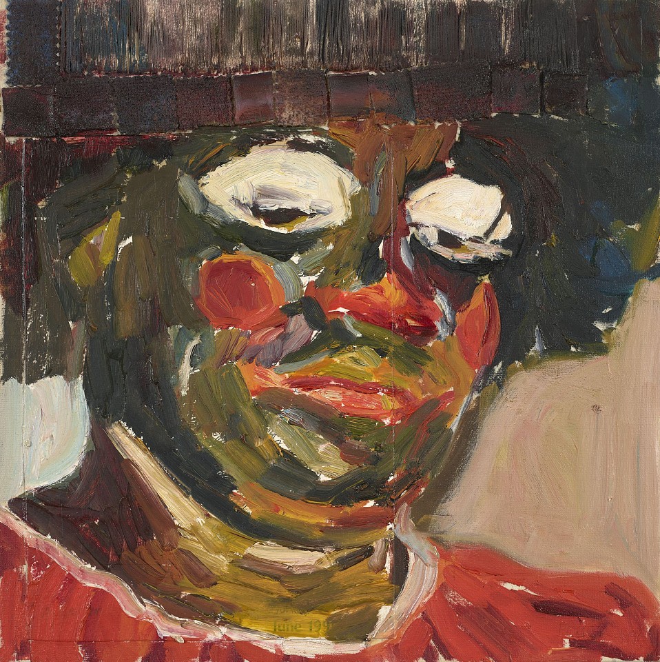 Beverly McIver, Collaged Clown Black Face, 1996
Oil and mixed media on canvas, 16 x 16 in. (40.6 x 40.6 cm)
MCI-00039
