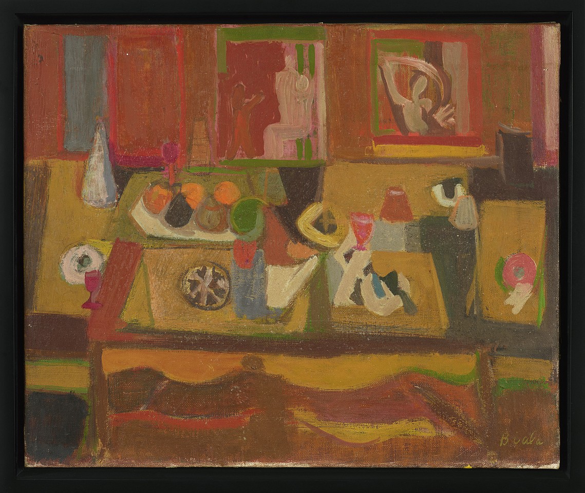 Janice Biala, Nature Morte à la Table, c. 1948
Oil on canvas, 15 x 18 in. (38.1 x 45.7 cm)
BIAL-00045